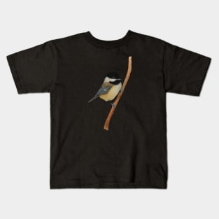 Watercolor Chickadee Tee Kids T-Shirt